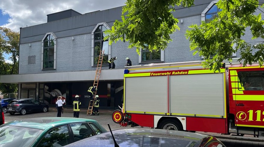 Hund vom Dach auf Flachdach gefallen