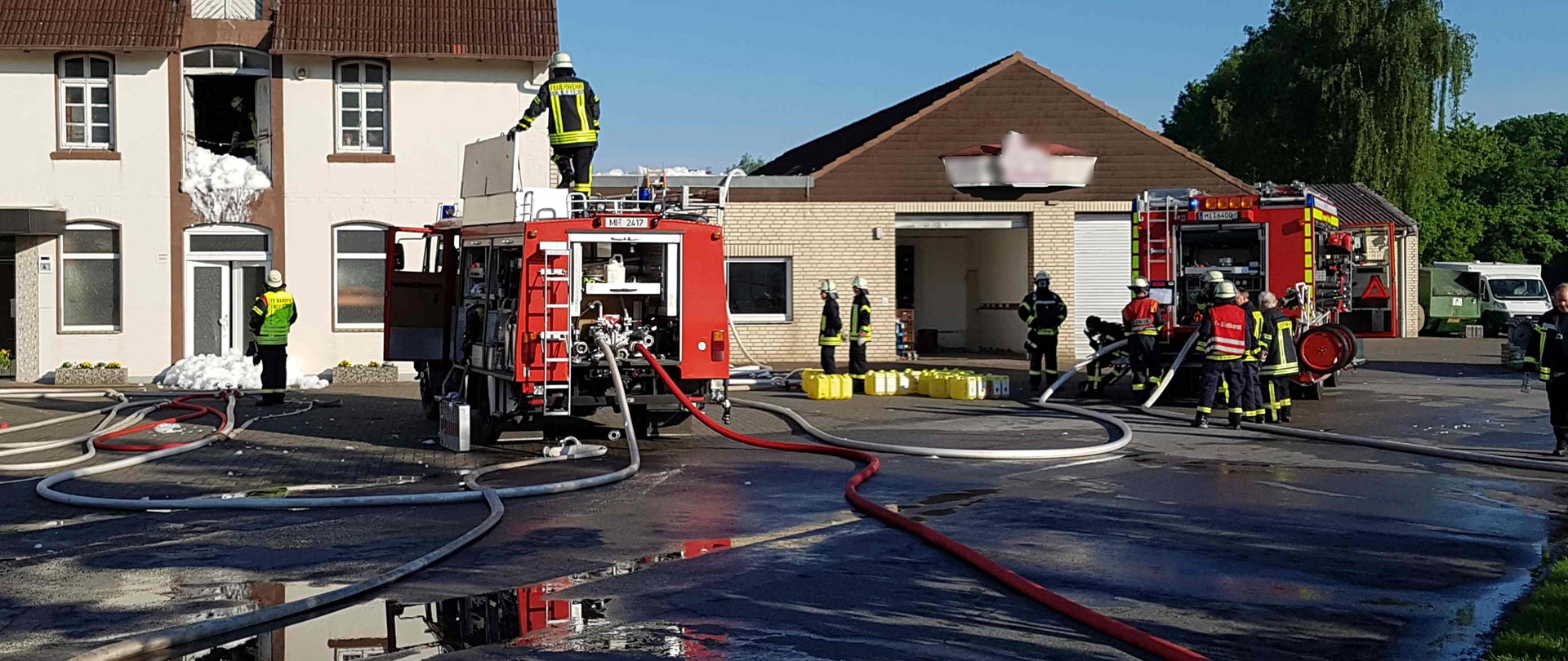 Brand in einer Bäckerei