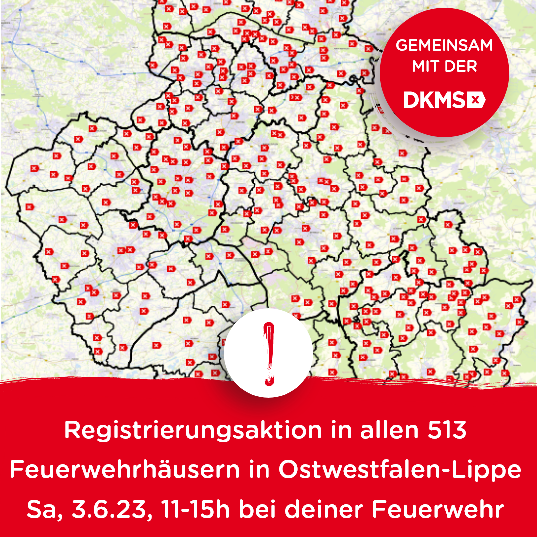 DKMS Registrieraktion - in allen Feuerwehrhäusern in OWL